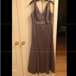 Aftersix gray/silver bridesmaid dress